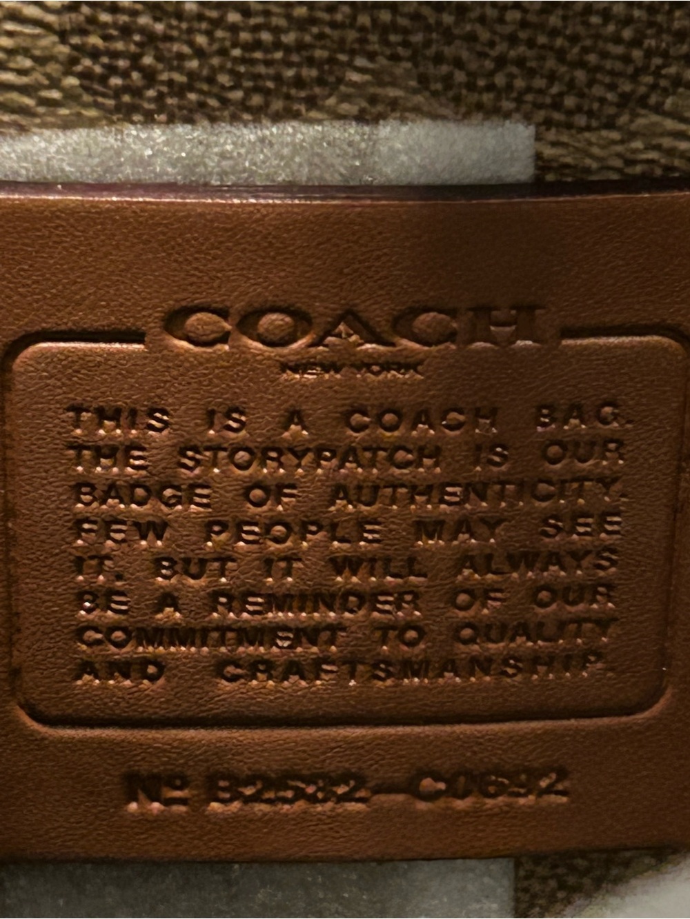 Coach Brown Leather Tote with Black Handles - Picture 14 of 16